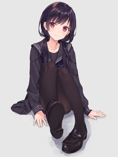 二次元壁纸: 令人怦然心动的水手服连衣裙动漫少女