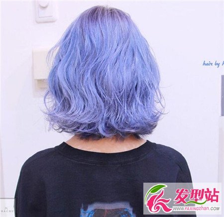忧郁蓝水彩蓝天空蓝 蓝色 头发染发效果