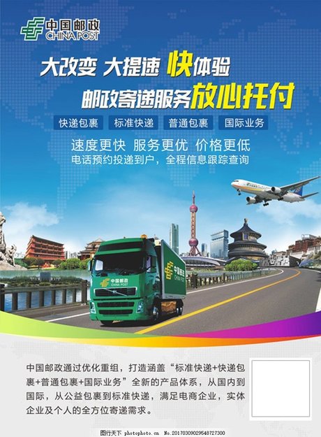 中国邮政快递包裹海报