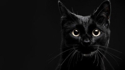 可爱动物 猫咪呆萌高清 桌面壁纸高清大图预览1 黑色的猫 壁纸,高清