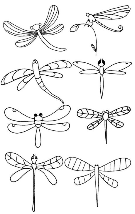 蜻蜓怎么画简笔画图解