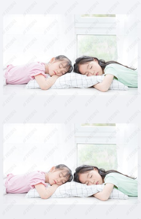 可爱女孩睡觉 小女孩躺在床上睡觉图片素材库-相似素材高清照片