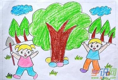 儿童画关于 春天的图画