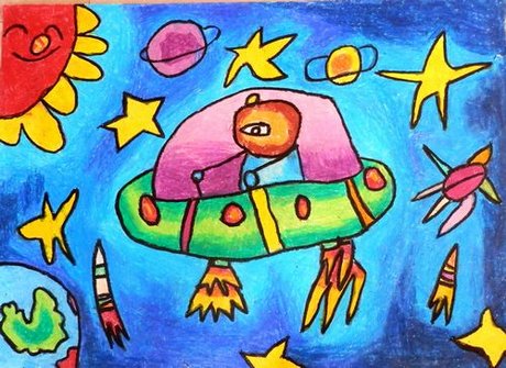 宇宙儿童画