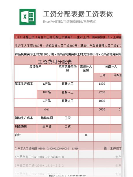 工资表