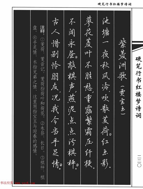 吴玉生钢笔字帖欣赏《硬笔行书红楼梦诗词》   第35页 _钢笔字帖_书法