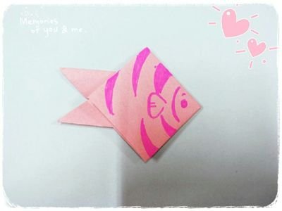 儿童手工 折纸教程,热带鱼小鱼儿的 简单折纸方