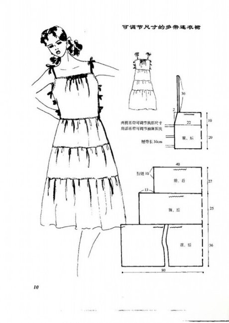 女衬衫制版图 连衣裙服装结构制图 女装打版图 连衣裙结构制图 连衣裙