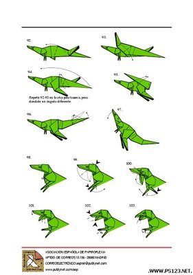 折纸大全天鹅 折纸大全恐龙 异特龙折纸大全图解 恐龙折纸大全之棘龙
