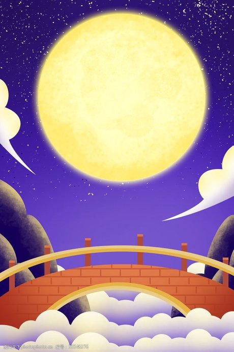 鹊桥背景插画