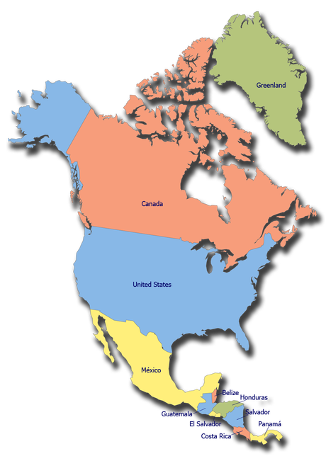 北美地图_360图片