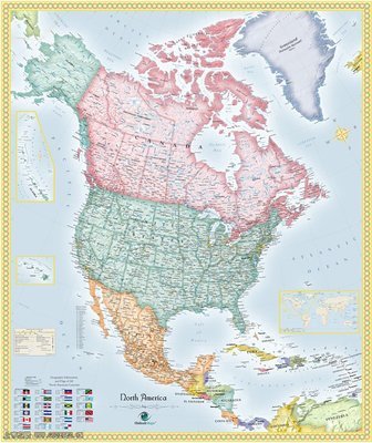 北美洲地图 360图片