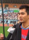 资料图片:梦舟足球队活动--许亚军接受采访