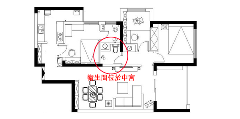 卫生间在房子中间怎么化解