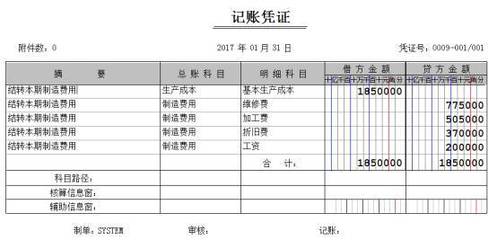 会计结转可以不用附件