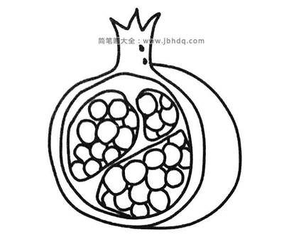 怎么画两张石榴简笔画图片-360文件-简笔画