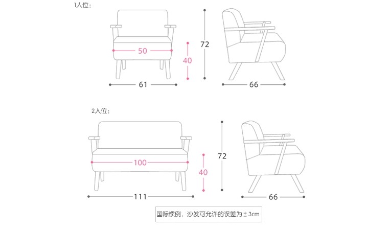 双人沙发的尺寸