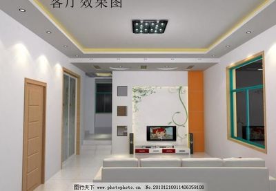 客厅吊顶音响效果图