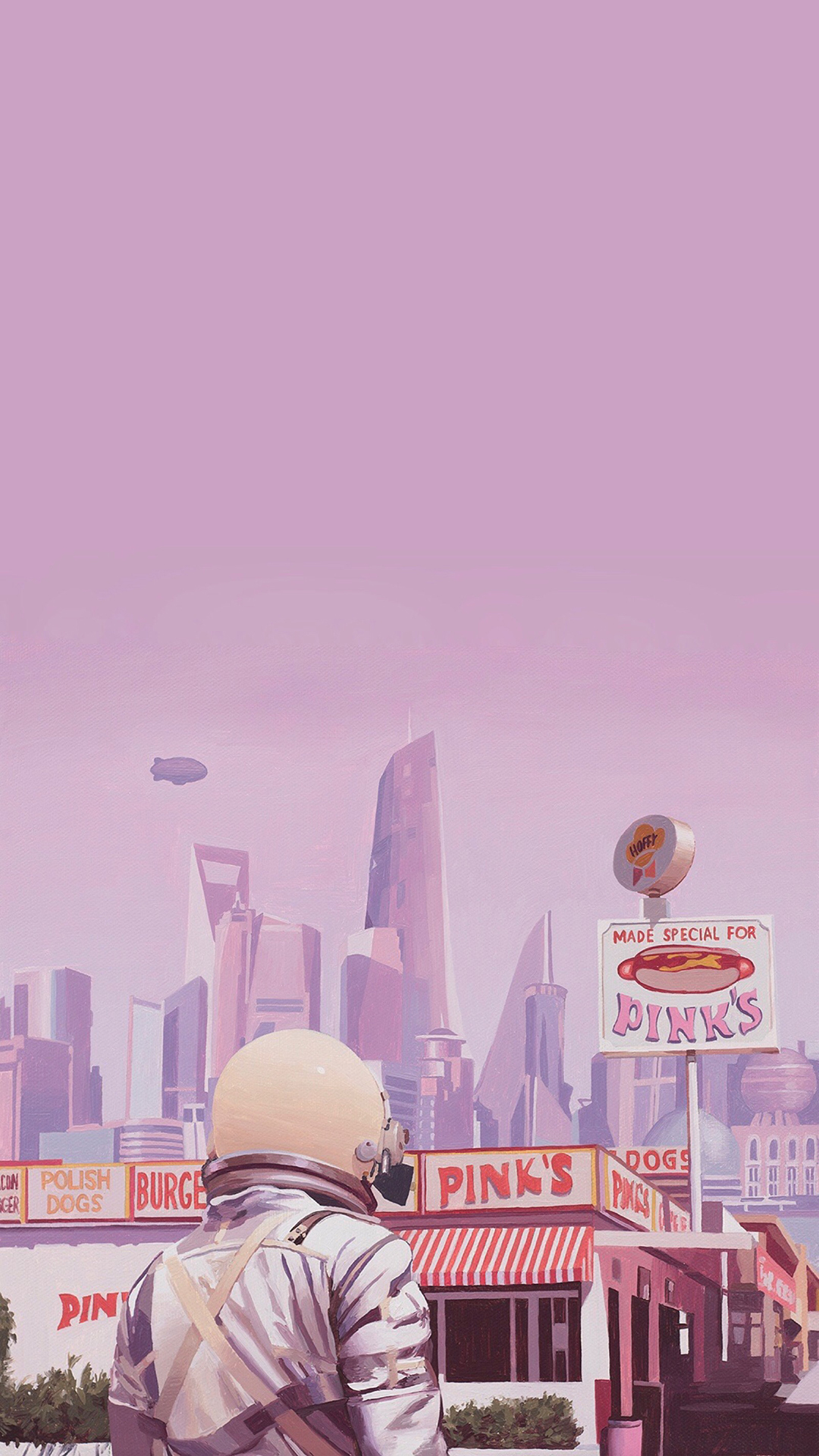 scott listfield插画 宇航员背影 便利店 苹果手机.