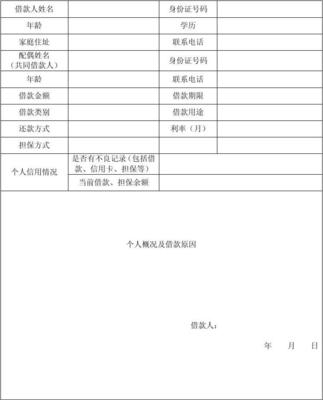 个人向公司借款申请书