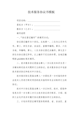 技术协议模板