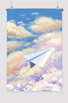 幽灵纸飞机插画壁纸下载