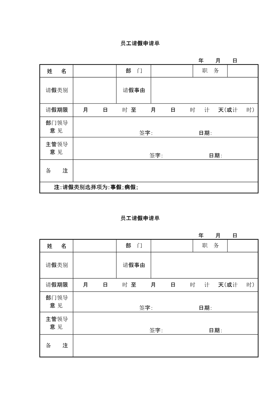 休假事由怎么写
