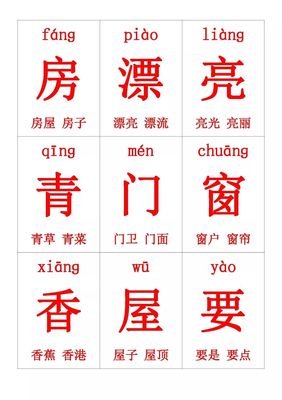 房子的拼音