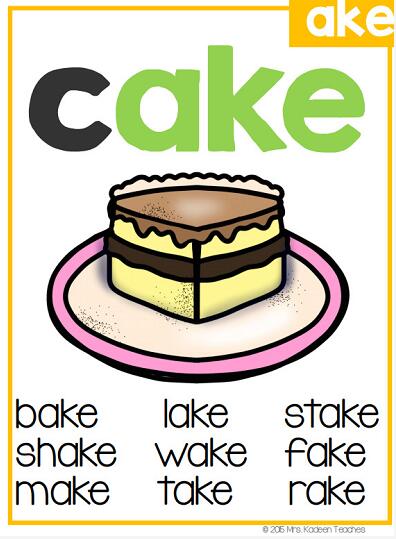 cake和bake发音区别