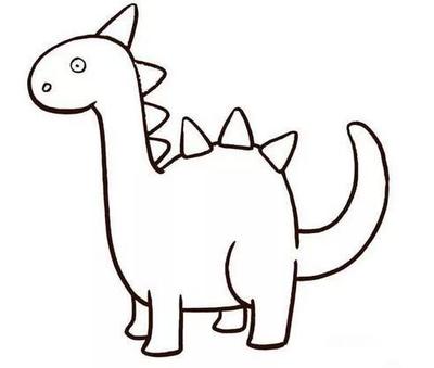 儿童简笔画恐龙着色页为儿童卡通恐龙简笔画儿童简笔画画恐龙怎么画