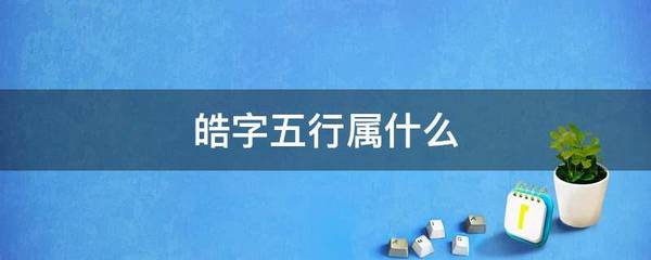 皓字的五行