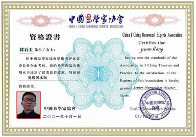 风水师证书