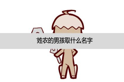 姓农男孩名字大全
