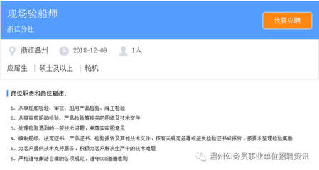 、 验船师招聘
