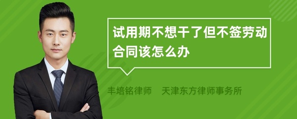 试用期不想干了