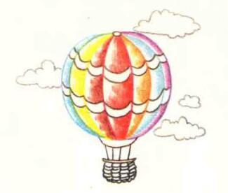 多个热气球怎么画