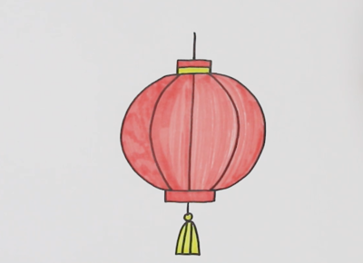 灯笼怎么画简单图片大全图片步骤图解