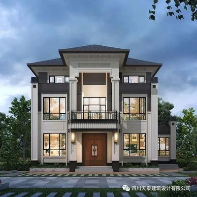 新中式三层别墅自建图