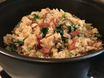 香菇鸡蛋牛肉丁炒饭