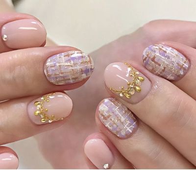 编织格美甲