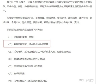 采购文件的保存期限