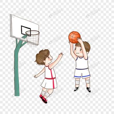 篮球比赛简笔画 卡通图片