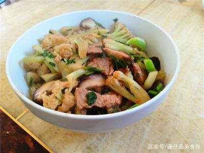 花菜香菇炒肉