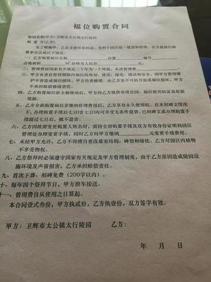 墓地合同