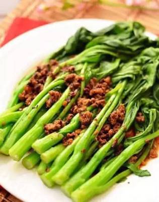 清肉末油菜的做法大全家常