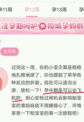 怀孕前期能坐飞机吗
