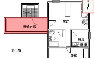厨房和厕所在一个通道
