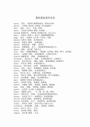 人名字大全