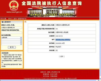 全国执行案件查询