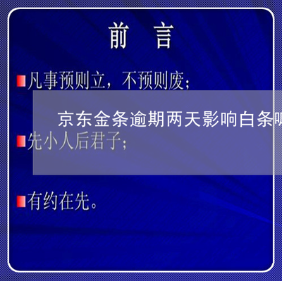 京东白条金条逾期多久上征信